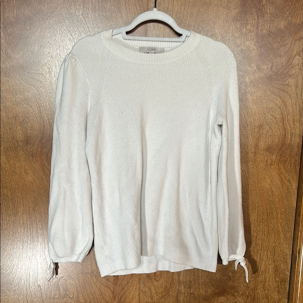 LOFT Ivory Knit Pullover